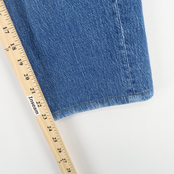 Madewell Perfect Vintage Wide-Leg Jeans Womens 25 Blue High Rise Crop Stretch - Picture 5 of 12